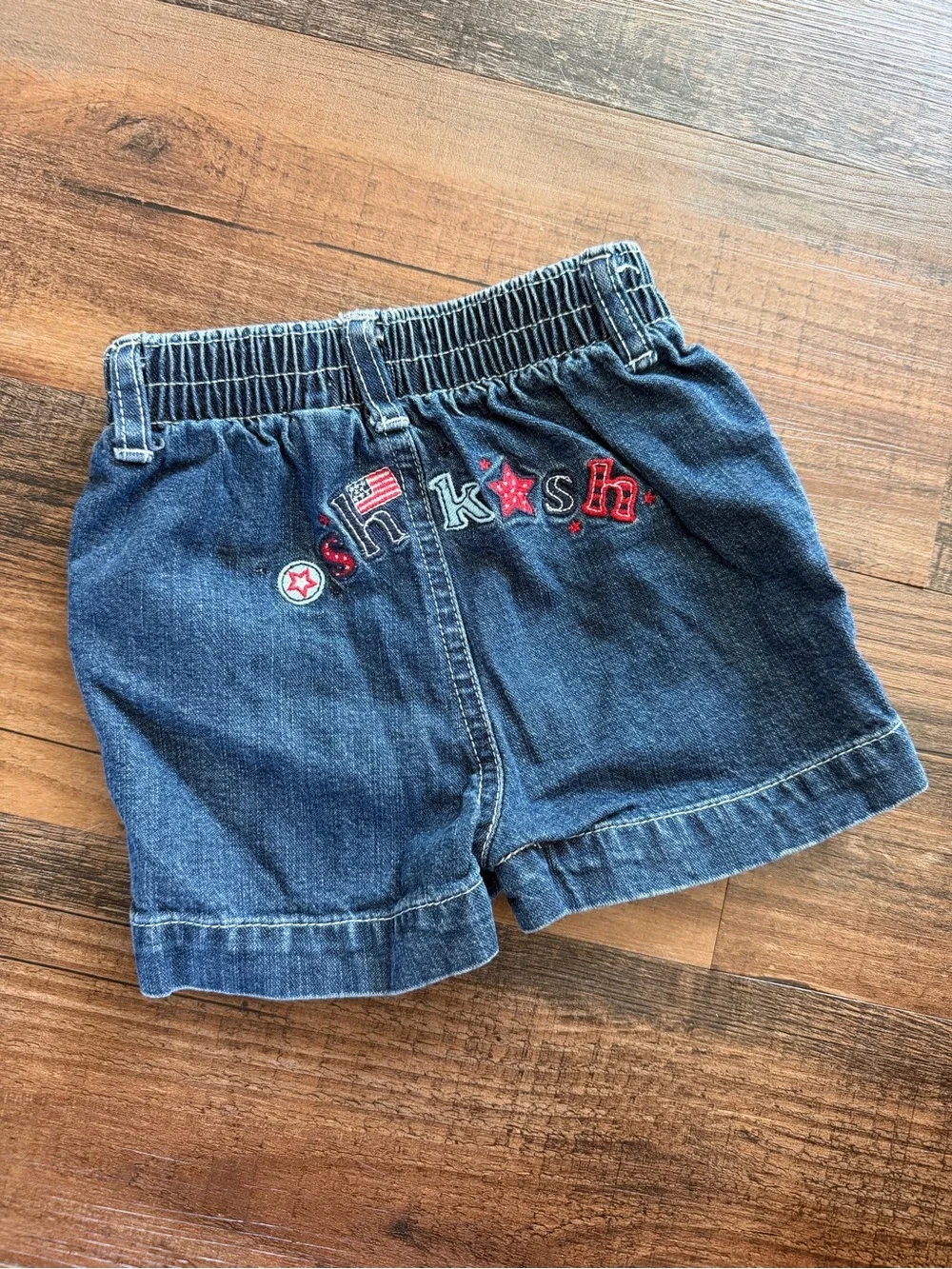 Vintage OshKosh Denim Shorts with Star Embroidery